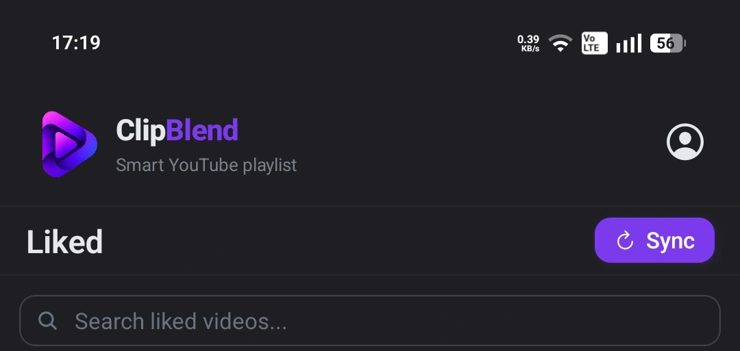 ClipBlend search in liked videos by video title or channel name